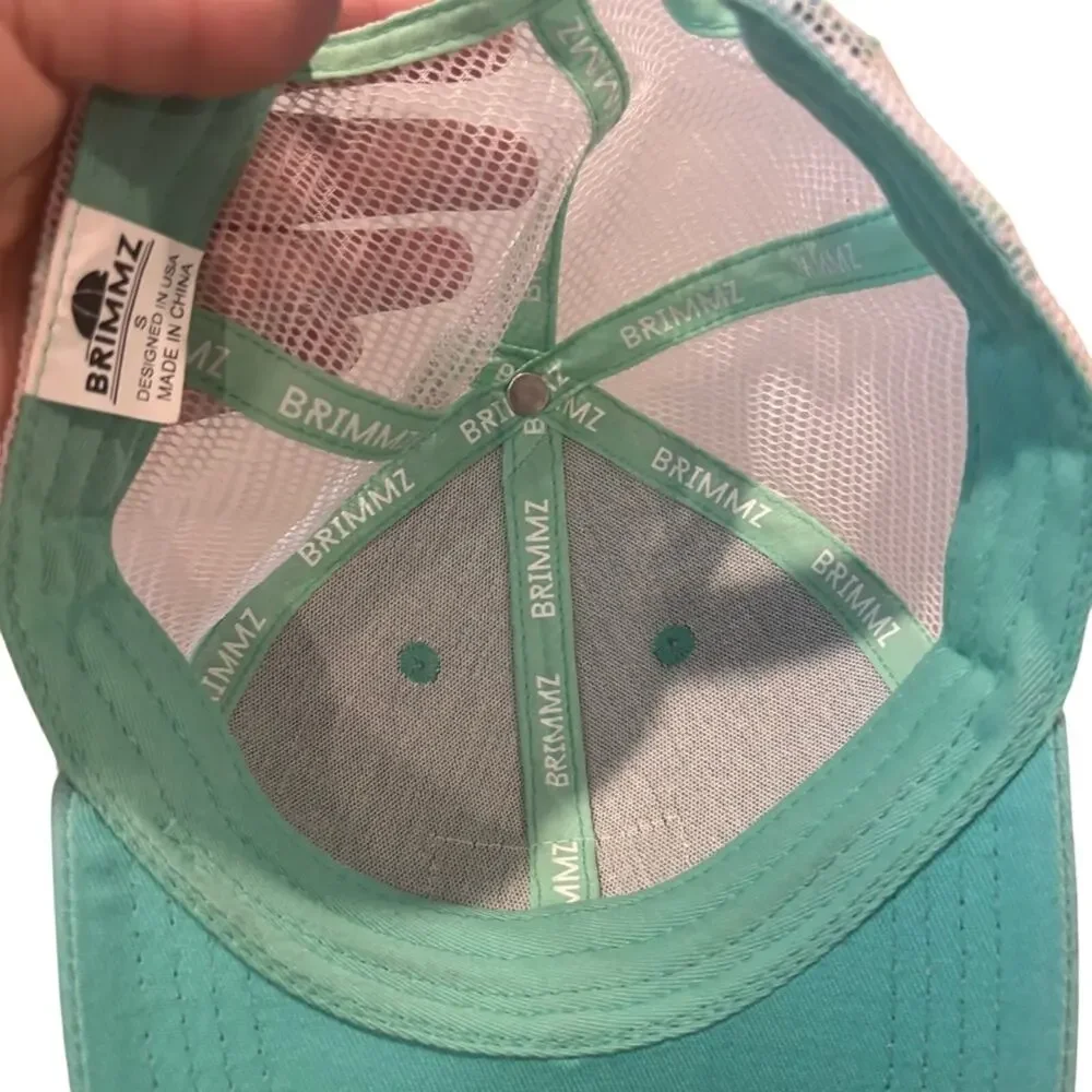Brimmz Kids Trucker Hat SnapBack Cap Turquoise Blue Youth Small